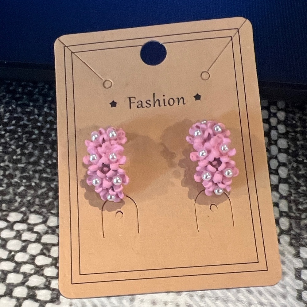Pink Floral earrings